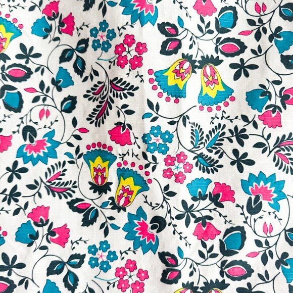 Boden Floral Teal Pink Pencil Skirt 4 - Picture 2 of 7